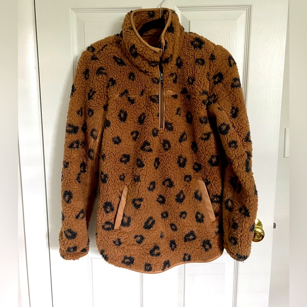 Abercrombie & Fitch soft & cozy Sherpa half-zip pullover